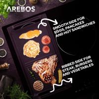 AREBOS Placa de parrilla Sartén de hierro fundido Placa grill de inducción BBQ - details 6