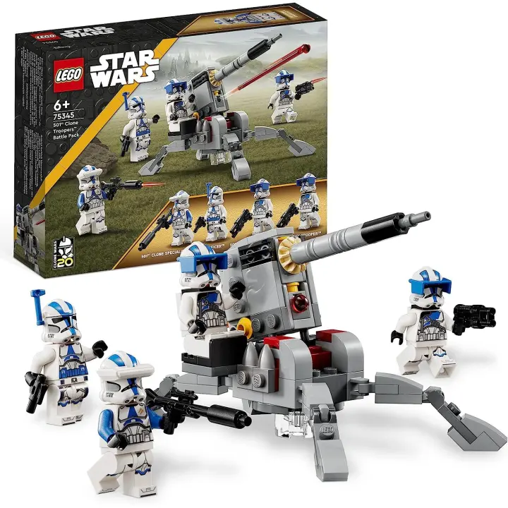 LEGO 75345 Star Wars TM Pack de Combate: Soldados Clon de la 501, Juego de Batalla, Vehículo AV-7 - 1