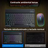 Teclado Bluetooth Con Iluminación Retroiluminada Y Ratón Para iPad Teclado Wireless Rechargeable Para iOS Android Windows Dispositivos De 10 Pulgadas - details 6