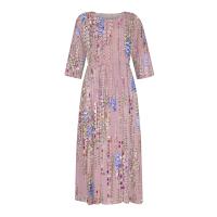 Vestido Bohemio De Verano Para Mujer Estampado Floral Casual Manga Corta Botones Estilo Playa Midi Elegante Robe O-Neck - details 19