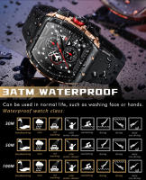 Reloj De Cuarzo MINI FOCUS Para Hombre Con Dial Tonneau Deportivo Y Correa De Silicona Naranja Cronógrafo Resistente Al Choque Con Fecha Automática Y Manos Luminosas - details 8