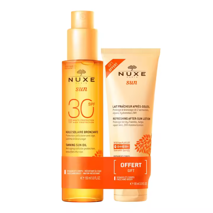 - Aceite Bronceador Rostro y Cuerpo SPF 30 NUXE Sun  + Leche aftersun de regalo - 1