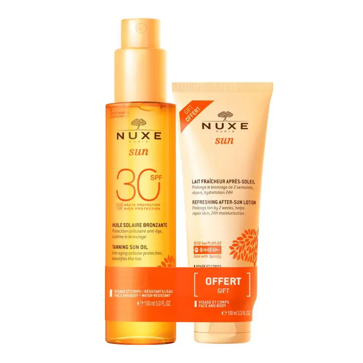 - Aceite Bronceador Rostro y Cuerpo SPF 30 NUXE Sun  + Leche aftersun de regalo - 1