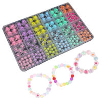 Kit De Bolas De Cabello En Forma De Corazón Y Estrella Acrílicas Para DIY Joyería Hechas a Mano Colores Macarón 177 Piezas - details 3