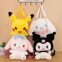 Muñeca De Peluche Sanrio 32CM Cinnamorol Kawaii Bolsa De Hombro Monedero Para Niñas Regalo De Cumpleaños Con Estilo De Kuromi - details 0