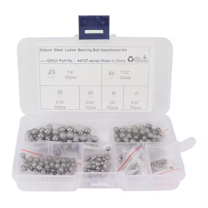 300Pcs Bolas De Rodamiento De Acero Cromado Precisión Alta Tamaño 2/32 1/8 5/32 3/16 7/32 1/4 Pulgadas Gradiente 25 - 1