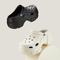BEVERGREEN Sandalias De Verano Para Mujer 7CM Plataforma Exterior Impermeable Masaje Clog De Playa Slides Negro Diseñador - details 2