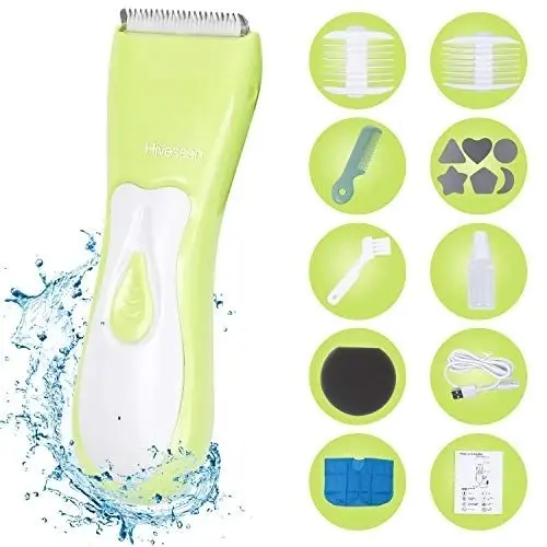 Cortapelos para Bebés Silencioso y Recargable USB, Cuchilla de Cerámica Segura y Tapa de Silicona - 1