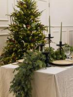 Guirnalda De Pino Artificial De 180CM 6FT Real Touch Para Decoración De Navidad Interior Y Exterior Guirnalda Verde De Invierno Para Exposiciones Y Bodas - details 5