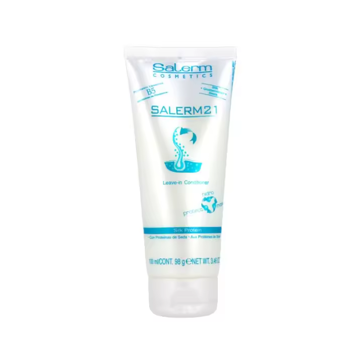Salerm 21 Silk Protein leave in conditioner con proteína de seda Nutrición profunda con o sin aclarado 100ml - 1