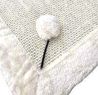 UNUSUAL- Alfombra beige para gatos con bola interactiva, Juguetes para gatos, Alfombra rascador para gatos, 33x49cm Protector contra Arañazos de Gato y Perro, Mesa, Sofá, Silla, Patas de Muebles para Evitar Arañazos - details 2
