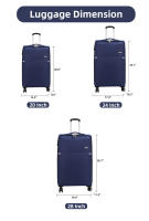 Maleta de Tela Set 3pcs, Cabinas Blandas Expandible con 4 Ruedas Giratorias 360°, Juego Equipaje Gran Capacidad 20+24+28in, Cabina Trolley Duradero Tela Resistente, Maleta Ampliable Ligero - details 7