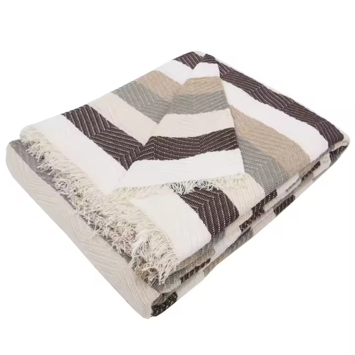 Colcha Multiusos Cama y Sofa. Jarapas Plaid Foulard cubrecama Mantas de Sofa Suave y Cómoda Practica y Suave. Poliéster Algodón, Modelo Espiga - 1