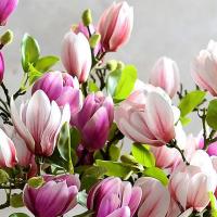Bouquet De Magnolias Artificiales En Seda Para Bodas Decoración De Mesa Y Hogar Flores Silken Para Fotografía Y Jardín - details 2