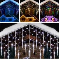 Luz De Fairy LED Para Colgante Droop Puerta De Invierno Decoración De Jardín Y Fiesta Exterior Cinta De Luces Navideñas Paratechos - details 0