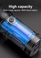 Linterna Táctica De Alta Potencia ABS Con Láser Blanco Y Batería Integrada Carga Por Tipo-C Luz De Emergencia Multifuncional Resistente Al Choque Y Agua - details 13