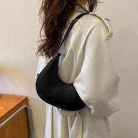 Bolso De Hombro Para Mujer Yogodlns Nueva Primavera Color Sólido Forma De Media Luna Lujo PU Cuero Bolsos Versátiles Con Funda - details 3