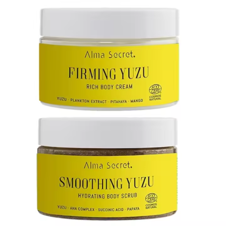 Pack Corporal YUZU - Alma Secret - Oferta Exfoliante 250ml : Nutritivo, reparador y calmante + Crema Hidratante 250ml : Reafirmante, anticelulítica y rejuvenecedora. - 1