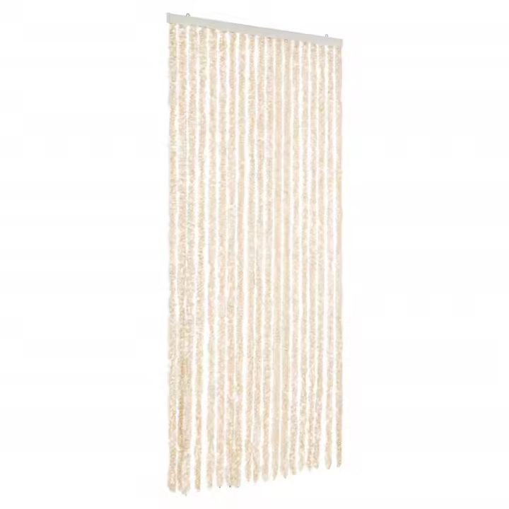 vidaXL Cortina Antimoscas Persiana Protección Chenilla 56x185 cm Color Beige,  beige and dark brown,  Gris y mas - 1