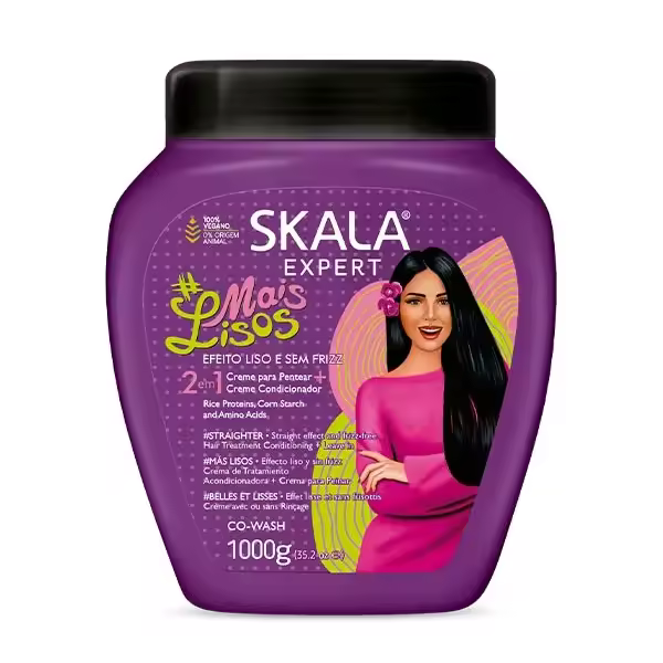 Mascarilla de Tratamiento, Skala Mais Lisos, Crema para peinar, Crema Acondicionadora, Co-Wash 1 kg - 1