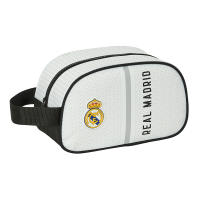Real Madrid Neceser 1ª Equipación 24/25 - Asa de mano, Adaptable a Carro, Espacioso y Resistente, Blanco/Gris - details 0