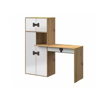Mesa de oficina Akron N101 , Muebles ES, Con cajones, Con puertas, 151 x 82 x 50cm - 1