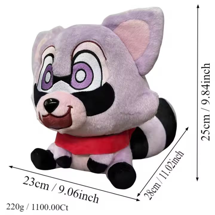 Muñeca mapache Indigo Paradise- Muñeco de peluche morado con temática de juego. - 1