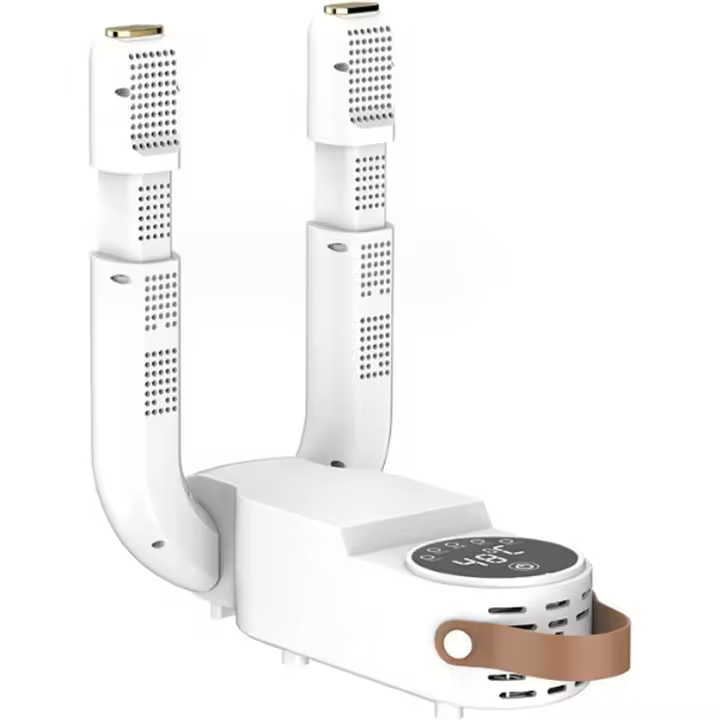 Secador de botas para trabajo, secador de zapatos con soplador de calor, secador de guantes y calentador de botas - Estante de secado ajustable a 180° - Puertos de secado telescópicos y flexibles - Temporizador inteligente - Blanco - 1