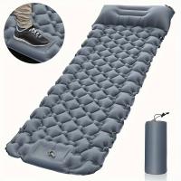 Almohadilla De Dormir Para Camping Inflable Con Bomba Integrada Ultraligera De Viaje Con Apoyo Cabeza Para Senderismo - details 1