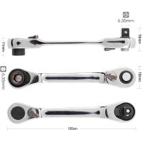 Llave De Enchufe Doble Cabeza 2 En 1 Mini Llave De Destornillador Con Mango 72 Dientes Herramienta Rápida Para Instalación - details 12