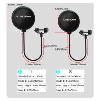 Filtro De Pops Para Micrófono Studio Doble Capa Con Tira Giratoria De 360° Flexible Accesorios Para Grabación Y Discurso Color Negro - details 5