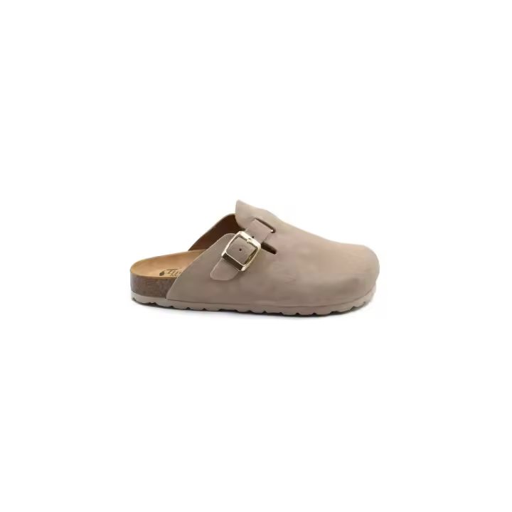 Zuecos bio ecologicos de mujer color beige Piel Piel Piel acolchada - 1