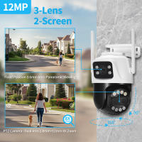 Cámara De Seguridad Exterior ASECAM 12MP 6K Wifi Con Zoom 8X Pantalla Dual Detección De Humanos AI Seguimiento Automático CCTV iCSee - details 1