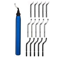 Set De 11 Herramientas De Afilado En Acero Inoxidable Para Trabajar Madera Y Plástico Herramienta Rotativa De 360 Grados Para Desburrar Y Cortar Agujeros - details 1