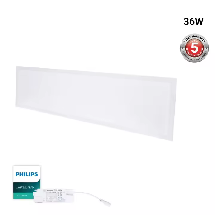 Barcelona LED Panel LED empotrable Backlight 120x30cm 36W -135lm/W - UGR22 - Driver Philips - IP40 - 1