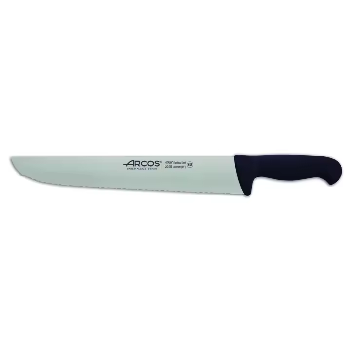 Arcos Cuchillo de Pescadero Perlado Colour Prof 292525 Acero Inoxidable Nitrum Mango Ergonómico Polipropileno Negro Hoja 35cm - 1