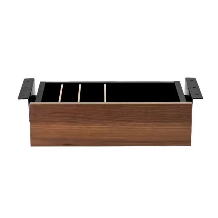 Cajon para escritorio artisan combinación negro y madera nogal - 1