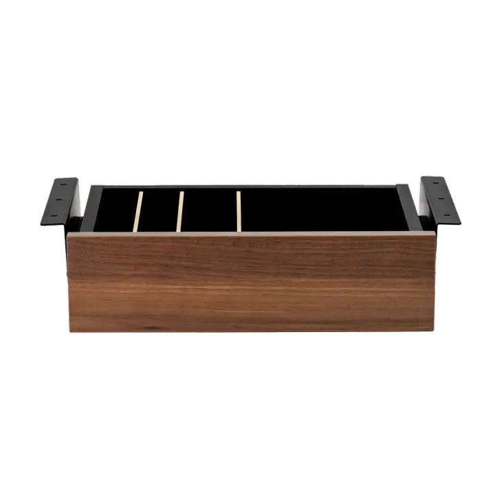 Cajon para escritorio artisan combinación negro y madera nogal - 1