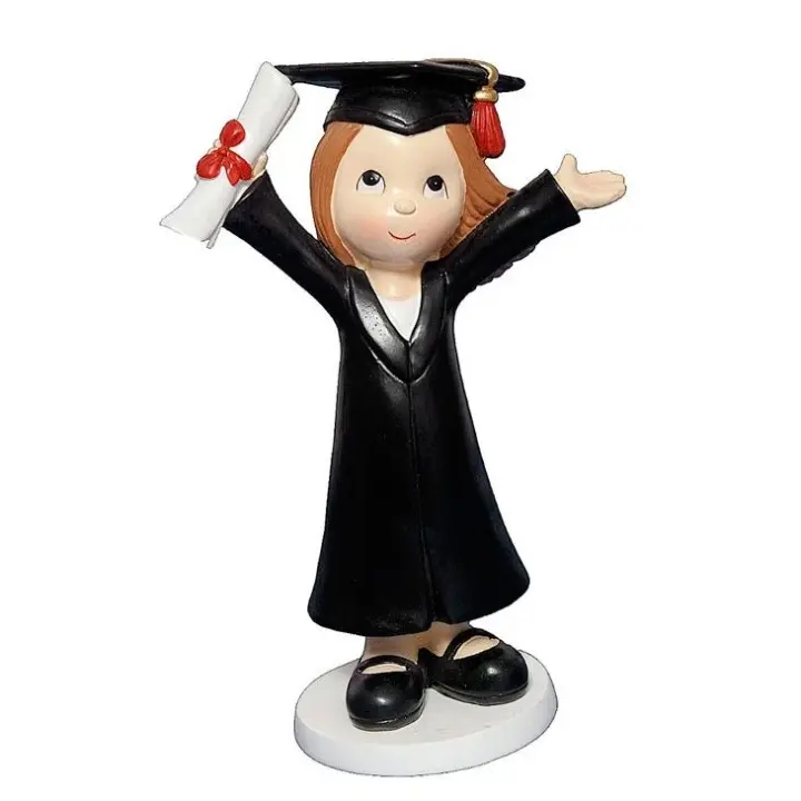 Lote de 10 Figuras Niña Graduada Disok - Regalos para Fiestas y Celebraciones Graduado Graduaciones - 1