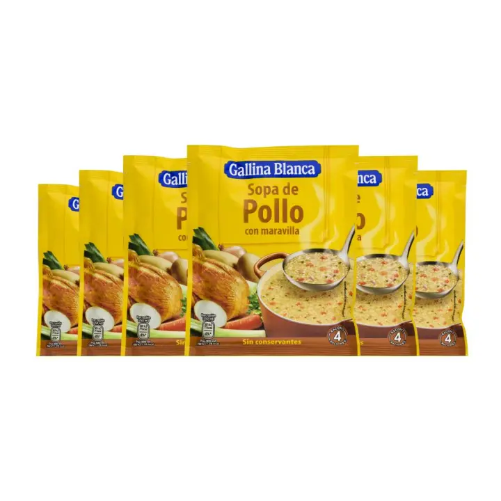 Sopa de pollo con maravilla Gallina Blanca 85 g pack de 6 - 1