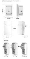Interfono Inalámbrico Para Puerta IP65 Impermeable Kit De Campana Con Interruptor Remoto Compatible Con Enchufes EU UK US Para Jardín De Casa - details 1