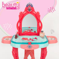 COLORBABY - Tocador de maquillaje para niñas 57x24x75 cm con taburete 22 cm, luz y sonido, secador de juguete, diadema, pintalabios, perfume, esmaltes, collar, pulseras, peine, anillos, tocadores infantiles, juguetes niña 3 años - details 4