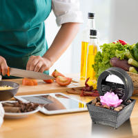 Fuente De Mesa Relajante Para Interiores Con Luz Y Operada Por USB/Batería Fuente De Agua Para Decoración De Escritorio Estilo Pastoral EU Plug - details 4