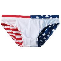 Bikini Briefs De Natación Para Hombre Estilo American Flag Print Sexy Shorts De Playa Traje De Baño Con Patrón De Estándares - details 13
