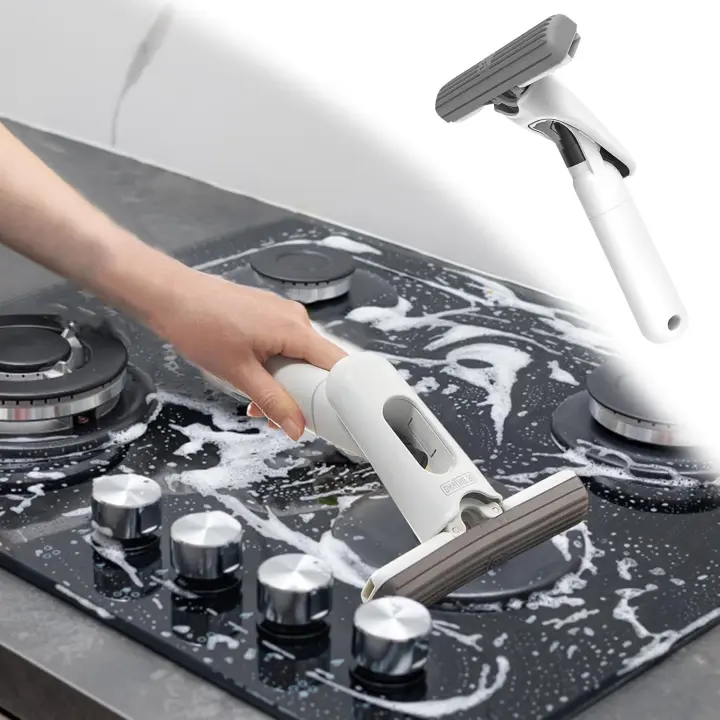 Mini trapeador de mano con rociador seco y húmedo para escritorio de uso doméstico, sin lavado a mano, limpieza en interiores, trapeador pequeño de algodón y goma - 1