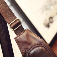 Bandolera de piel de vaca auténtica para hombre, bolso de hombro cruzado informal de un solo pecho y espalda, para viaje, nuevo - details 6