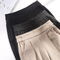 Nuevos Pantalones Harem Clásicos Para Mujer 2024 Alta Cintura Pierna Ancha Estilo Casual Solido Pantalones Sueltos Versátiles De Pierna Larga - details 2