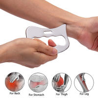 Masajeador De Acero Inoxidable Gua Sha Herramienta De Desgaste Muscular Para Relajación Corporal Y Masaje Facial Uso Manual Tamaño Medio - details 6