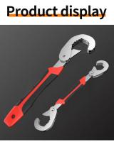 Llave De Dos Terminales Ajustable Multifuncional De Acero De Carbono Para Sistemas De Tubería Herramienta Manual De Grip - details 5