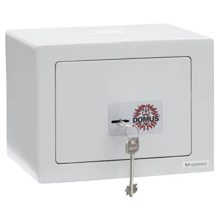 ARREGUI D-HC/0 Caja Fuerte de Acero con Cerradura de Llave, Caja de Seguridad para Casa y Hogar, Fácil de Usar y de Instalar, 17 x 23 x 17 cm, 5 L - 1